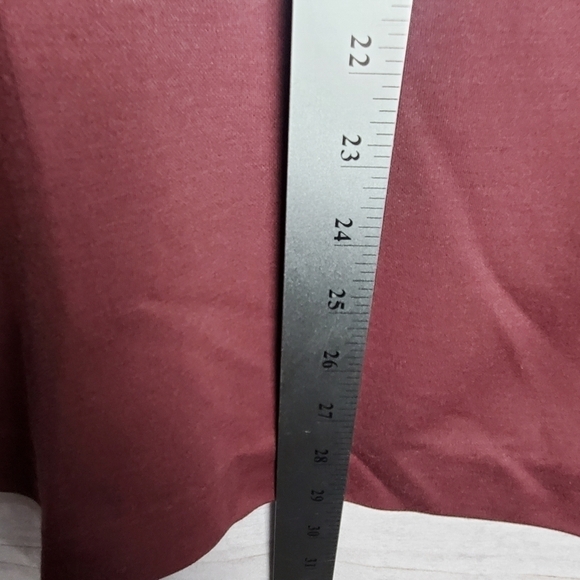 Vintage 80s Catalina Burgundy Pencil Elastic Waist Skirt With Pockets Size 12 - Picture 7 of 10